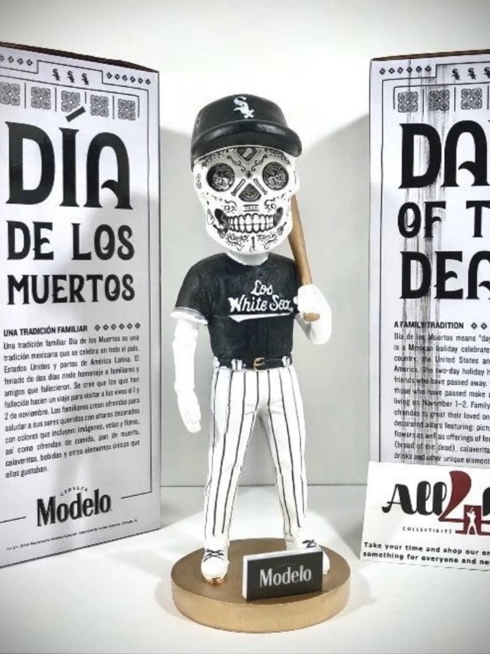 NIB Chicago White Sox Sugar Skull Day of the Dead Bobblehead